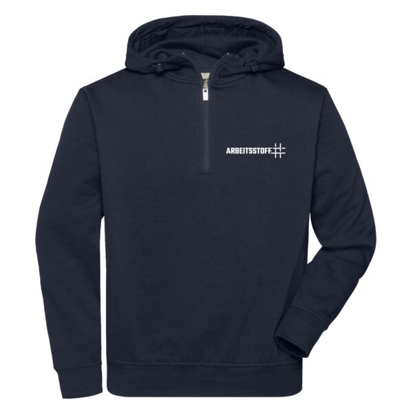Unisex Hoody BIO Half Zip -  ESSENTIAL - Arbeitsstoff Miniaturansicht